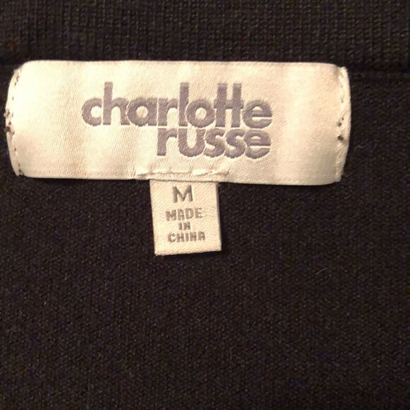 Charlotte Russe M Black Knit Ribbed Mini Pencil Skirt - Picture 7 of 9